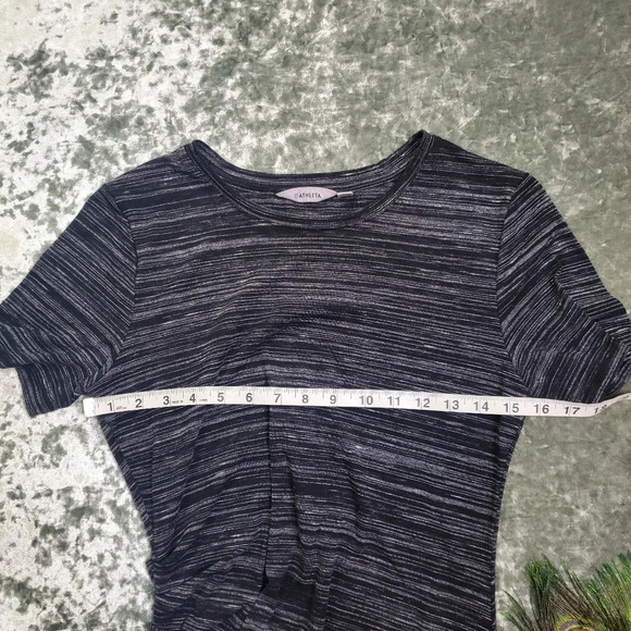 Athleta Downtown Gray Ruched Midi Dress - Picture 7 of 8